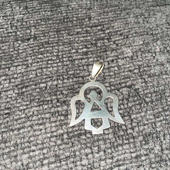 925 Mexico Silver Open Angel Charm - Picture 3 of 5